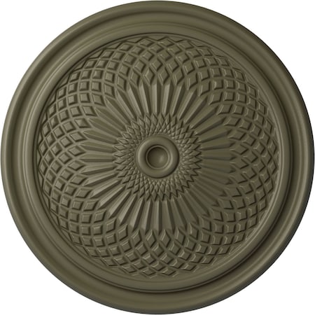 Trinity Ceiling Medallion (Fits Canopies Up To 3), Hand-Painted Spartan Stone, 22OD X 1 3/4P